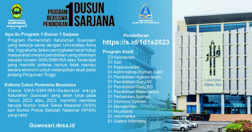 Beasiswa 1 Dusun 1 Sarjana 2023